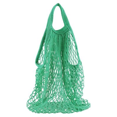 China Custom Reusable Eco Friendly Net Cotton Handled Mesh Bag Tote For Product Shopping Supermarket for sale