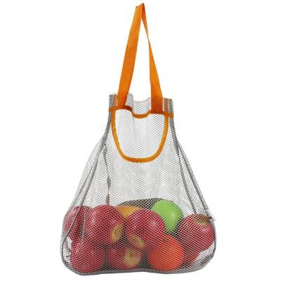 China OEM/ODM Universal Washable Reusable Reusable Grocery Storage Foldable Mesh Shopping Bag For Fruit Vegetable Kitchen for sale