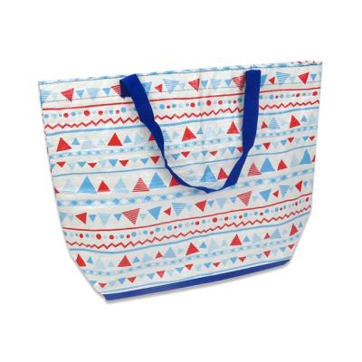 China Eco Shopping Bag OEM/ODM Recycle Plastic Hand Woven Tote Bag Carry Shopper Zipper Custom No for sale