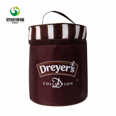 China Insulated Reusable Round Branded Handled Cooler Lunch Bag For Kids Insulated for sale