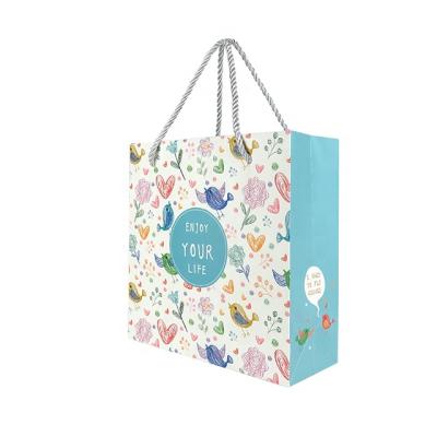 China OEM/ODM Recyclable Grocery Tote Customized Birthday Handheld Shopping Paper Bag For Birthday for sale