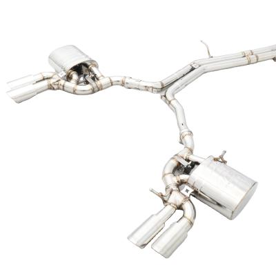 China 304 Stainless Steel Excellent Performance Loud Sound Custom Catback Valves Exhaust For Audi S4 S5 B9 for sale