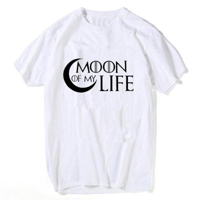 China 2022 Most Popular QUICK DRY Sun and Moon Letters Men's and Women's Shirts Couples Short Sleeve T-Shirts for Love for sale