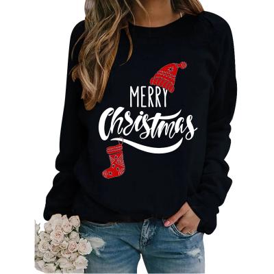 China Wholesale QUICK DRY Women's Christmas Hoodie Sweatshirts Long Sheath Casual Pullover Tops for sale