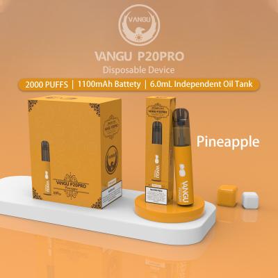 Cina Soffio Antivari di Mesh Coil Flavored Vaporizer Pen 1100mah 2000 colpi Mini Disposable Pods in vendita