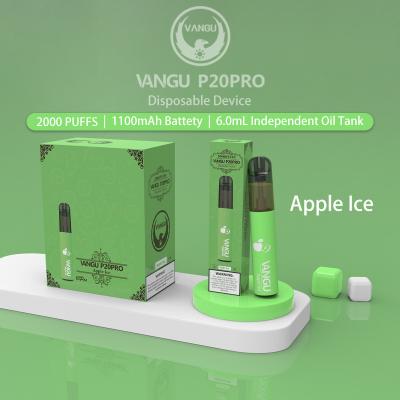 China Pre Filled 6ml 50mg Flavored Electronic Cigarette 2000 Puffs Nicotine Vape Pen for sale