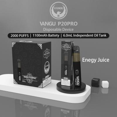 Cina Liquido della penna 6.0ml del vaporizzatore condito nicotina della bevanda 50mg di energia in vendita