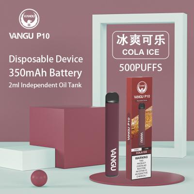 Cina Vaporizzatore Pen Kit del ghiaccio 350mah della cola 500 soffi 2ml Mini Disposable Pods in vendita