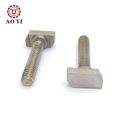 China Special type general head industry DIN186 T steels quare metric bolt with anti-loose treatment for sale