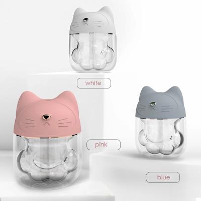 China 15-20 Square Meters 2022 New Design Cute Cat Paw Usb Air Mini Ultrasonic Air Humidifier For Home for sale