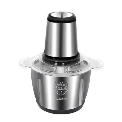 China Cheap For Sale High Efficiency Home Kitchen Food Grinders Stainless Steel Meat Chopper Automatic 2L 3L Small Best Electric Meat Grinder for sale