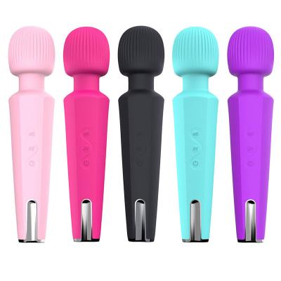 China 3 Speeds + 20 Vibration Filling Vibration AV Magnetic Suction Powerful Handheld Rechargeable Wand Body Massager G Spot Stimulator Women Vibrator for sale