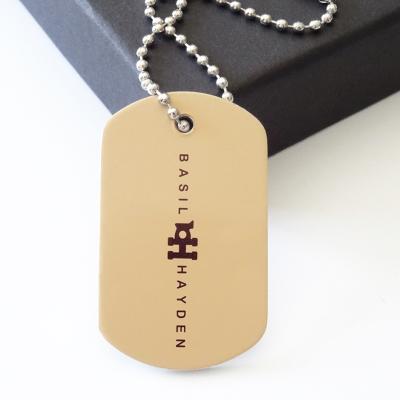 China Custom China Profession Metal Aluminum Alloy Sublimation Bone Dog ID Tags With Chain for sale