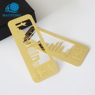 China Custom China Souvenir Gifts Metal Silver Plated Corrosion Process Marker Hollowed-out Markers for sale