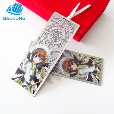 China China Anime Cardcaptor Sakura Bookmark Custom Color Printed Lenticular Metal Bookmarks for sale