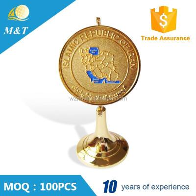 China China Professional Custom Metal Gold Plated Award Medal Trophy Souvenir Trophy for sale