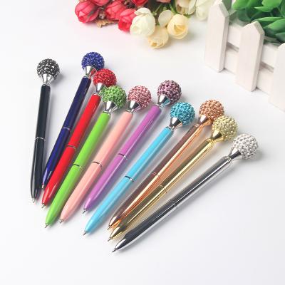 China Office& school pen; promotional pen diamond ball pens metal twist ballpoint pen crystal christmas gift customized pen for sale