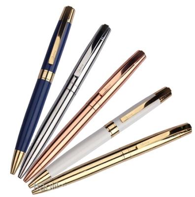 China office & School Pen Novelty Gift Rose Gold Metal Ballpoint Pen Copper Metal Pen Creative Custom Logo for sale