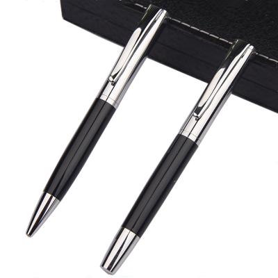 China Direct custom agriculture factory logo advertising business gifts metal ball pen roller pen set with gift box for sale