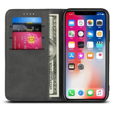 China iPhone XS Wallet Case, Premium PU Leather Flip Cover[Kickstand Feature] For iPhone 6,7,8,X,XS,XS MAX,XR for sale