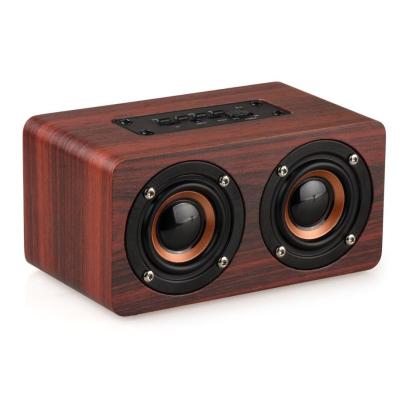 China Retro Wood Bluetooth Speaker Wireless Speaker Support AUX TF Card for Smartphone for sale