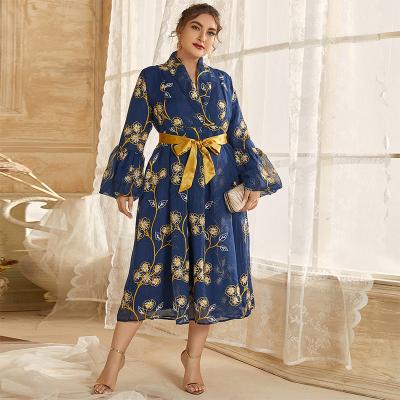 China Factory Directly Wholesale Elegant Sleeve Muslim Evening Dresses Viable Long Plus Size Women Clothing for sale