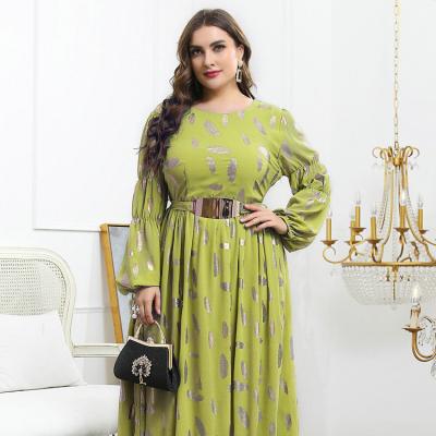 China Factory viable plus size elegant dresses party new year 2022 female women's long sleeve dress big muslim festival clothing for sale