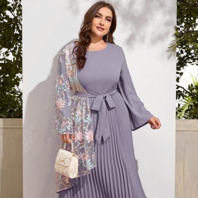 China TOLEEN Viable Oversize Plus Size Evening Women Dresses Muslim Elegant Maxi Clothing 2022 Spring Winter Sleeve Party Festival Big Long for sale