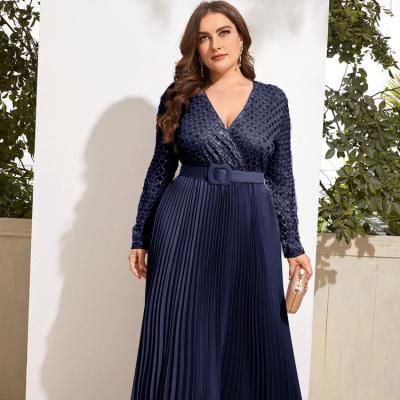 China Luxury Factory Whosaler Viable Price Plus Size Maxi Dresses Oversized Wedding Elegant Chic Evening Prom 2022 Spring Big Long for sale