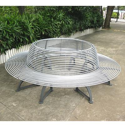 China Outdoor Farmhouse Round Tree Benches With Sandblast Zinc Spraying Powder Coating Finish for sale