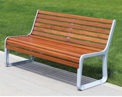 China Outdoor Furniture Composite Wood Long Bench Seat Public Park Garden Patio Bench for sale