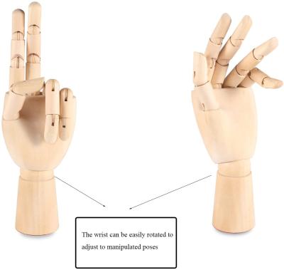 China Inflatable Wooden Hand Model Fingers Mannequin Flexible Movable Hand Figure For Drawing And Sketching for sale