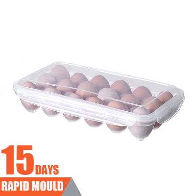 China Minimalist Auto Scrolling Plastic Egg Storage Rack Clamshell Container For Eggs for sale