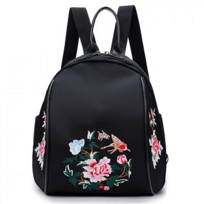 China Nylon Embroidery Double Shoulder Bag Female Korean Version of The New Fashion Oxford Cloth Tourism shoulder bag backpack for sale