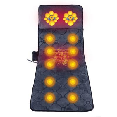 China Full Timing Control Factory Price Plush Heat Therapy Massage Mat Body Shiatsu Vibrator Mat Vibrating Massager for sale