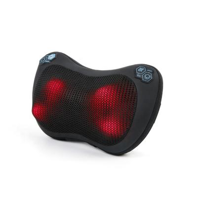 China 2022 Hot Selling Portable Shiatsu Head Shoulder Neck Back Vibrator Neck Massager Pillow Infrared Massage for sale