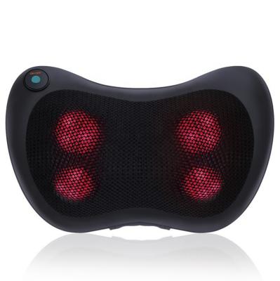 China 2022 Portable Electric Heating Kneading Neck Shoulder Massager Pillow Back Massage Neck Pillow for sale