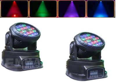 China 18X3W Led Beam Moving Head Light 5 CH 54W , Led Moving Head Wash Light for sale