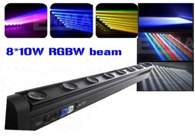 China RGBW 4IN1 LED Bar Beam Led Moving Head Lights 8x10W RGBW 4 in1 Stage Fixture for sale