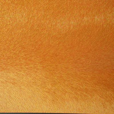 China printable glitter paper with Matt golden orange brushed texture à venda