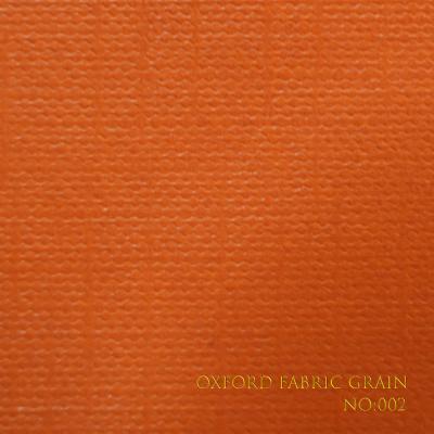 China Orange Custom Leatherette Paper Embossed Art Paper 110-500gsm, Gloss or Matt Finish Optional for Luxury Packaging & Book Cover Oxford Fabric Pattern for sale