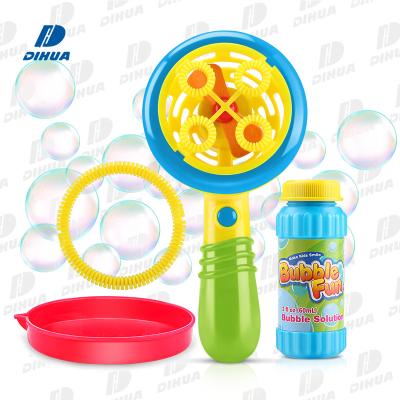 China Lightweight Electric Light Weight Handheld Bubble Wand Easy Operate Bubble Game Set Double Bubble Blower Fan For Kids, Great Outdoor Summer for sale