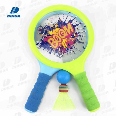 China Toy Play Set Boom Ball Colorful Racquet Sports Plastic Racket Toy for Kids Summer Outdoor Games Active Fun with 2 Rackets and 2 Balls for sale