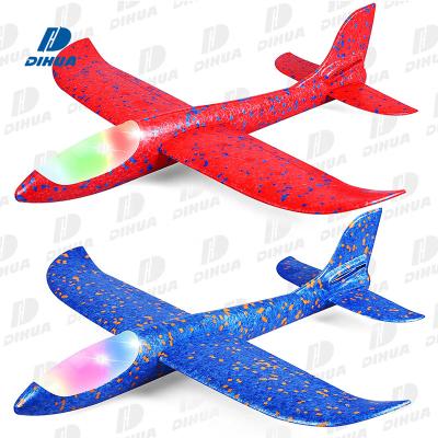 China PPE Foam LED Light Airplanes Foam Glider Airplane Toy Airplanes Hand Throwing Planes With Outdoor Sports Light Toys For Kids for sale