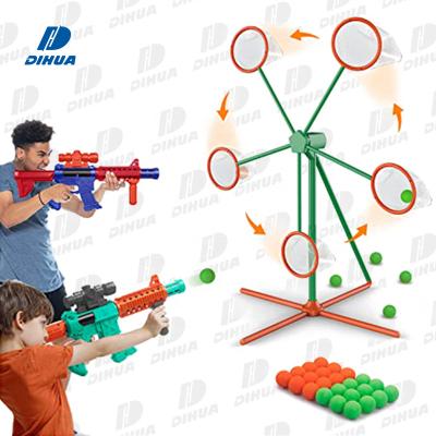 China Electronic Toy Shooting Game for Kids Outdoor Game with Shooting Moving Target and Air Push 2 Soft Toy Gun with 24 Foam Balls for sale