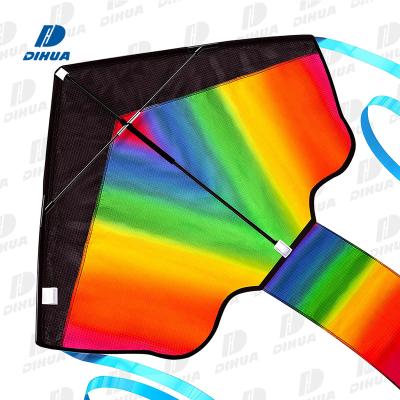 China Colorful Giant Beach Kites Easy To Fly Rainbow Kite Outdoor Games And Family Activities Flying Kites Easy To Gather for sale