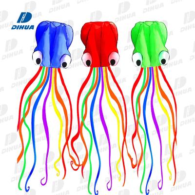 China Large colorful easy flying kite for kids octopus with long tail 157 inches long squid kite perfect for beach or park outdoor games for sale