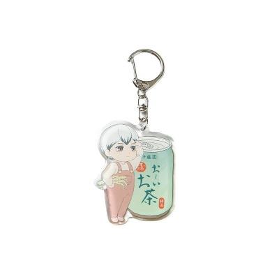 China Fashional Souvenir Gifts Cheap Acrylic Mute Key Chain Custom Printed Logo Charms Cute Glitter Acrylic Keychain for sale