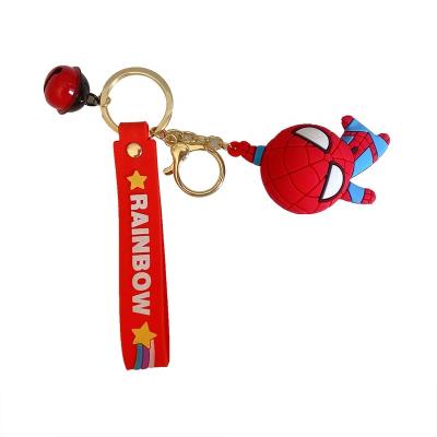 China New Hot Selling Mini Amazon Marvel 3D Anime Superhero Key Chain Key Chain Souvenir Cartoon Soft PVC Rubber Silicone for sale