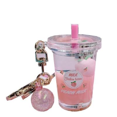 China Souivenir Bubble Boba Kawaii Milk Tea Keychains Cute Tapioca Drinks Charm Keychain For Suovenir Gift for sale